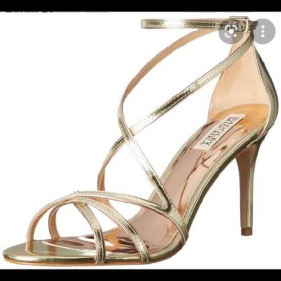 Badgley Mischa Designer Gold Stiletto Heels